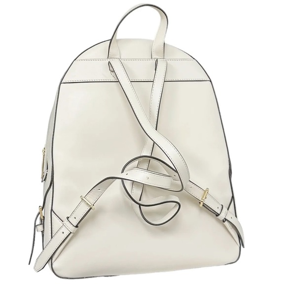 Michael Kors Large Zip Pocket Backpack Light Cream Pebbled Leather - Picture 4 of 4